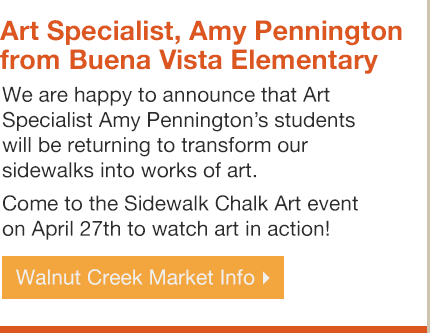 Sidewalk Chalk Art Event on April 27th with Amy Pennington