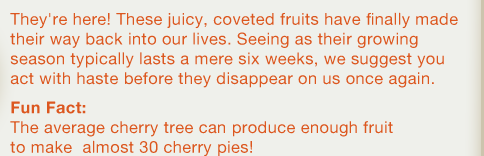 Cherry Tasting on June 8th in Walnut Creek! More Information Coming Soon!