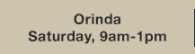 Orinda, Sat. 9-1pm