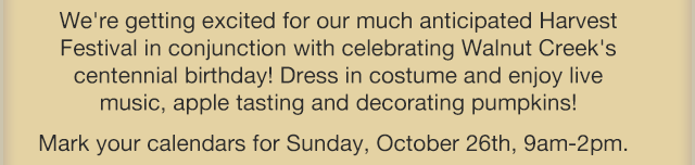 Sunday, Oct. 26th, 9am-2pm