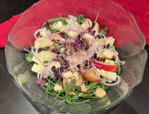 Nectarine Arugula Salad with Cheese Curds